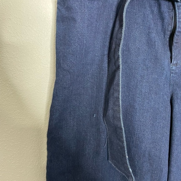 ELOQUII Chambray Tie Waist Trouser 16L - Picture 4 of 9